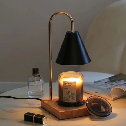 Wooden Base Candle Warmer Lamps