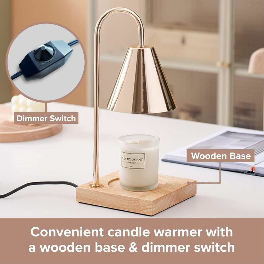 Wooden Base Candle Warmer Lamps