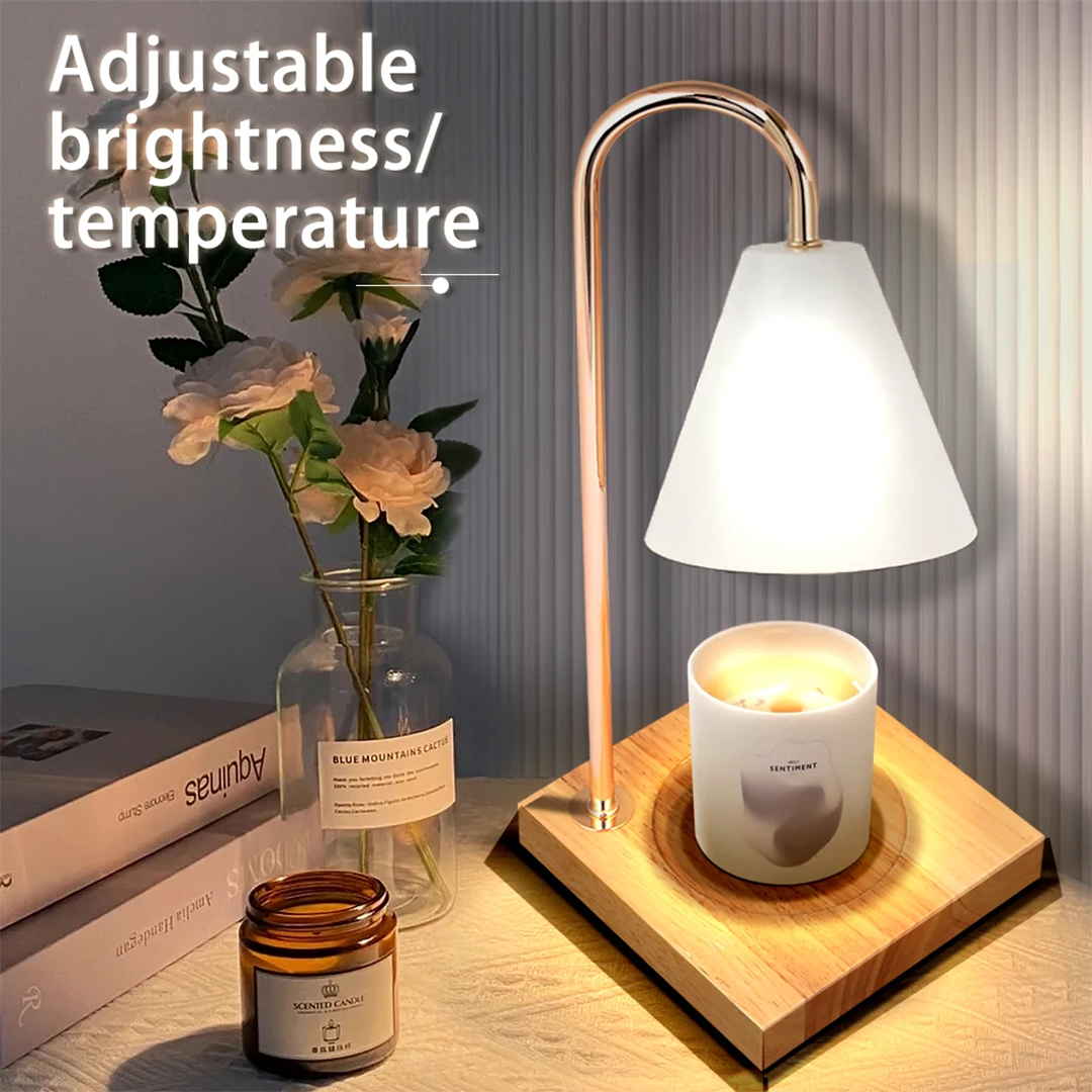 Wooden Base Candle Warmer Lamps