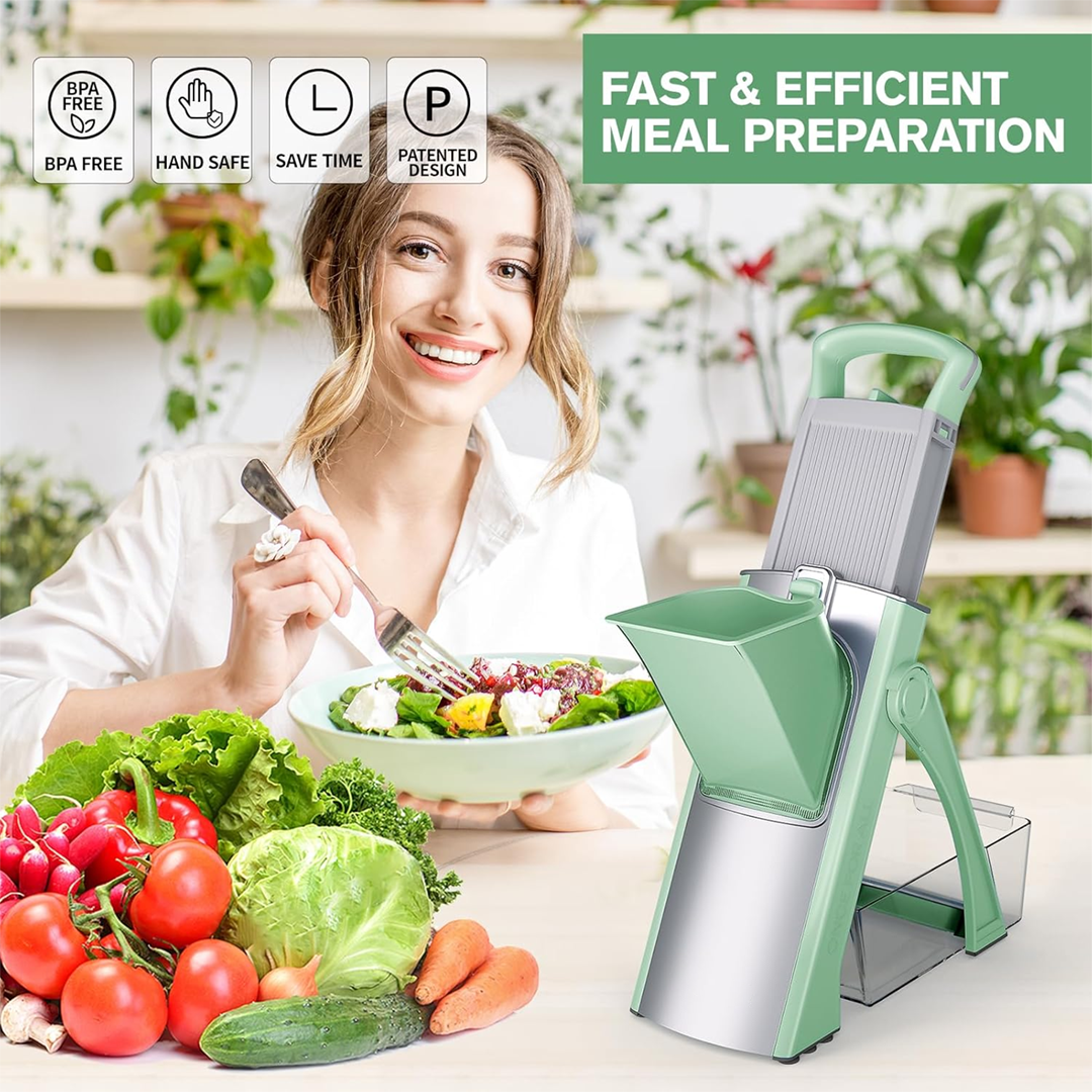 Topmart Chop - 5-in-1 Safe Vegetable Cutter | Fast and Easy Food Prep Tool