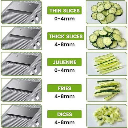 Topmart Chop - 5-in-1 Safe Vegetable Cutter | Fast and Easy Food Prep Tool